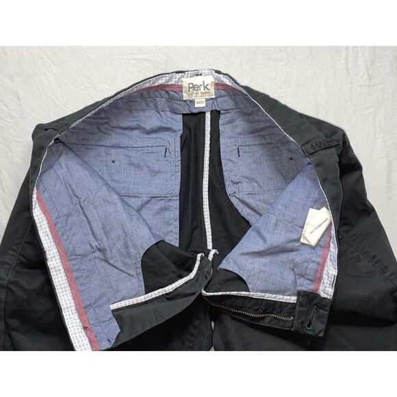 Perk Slim Fit Stretch Flat Front Cotton Chino Pants. Black, Men's 33X30.5. EUC! - Picture 7 of 8